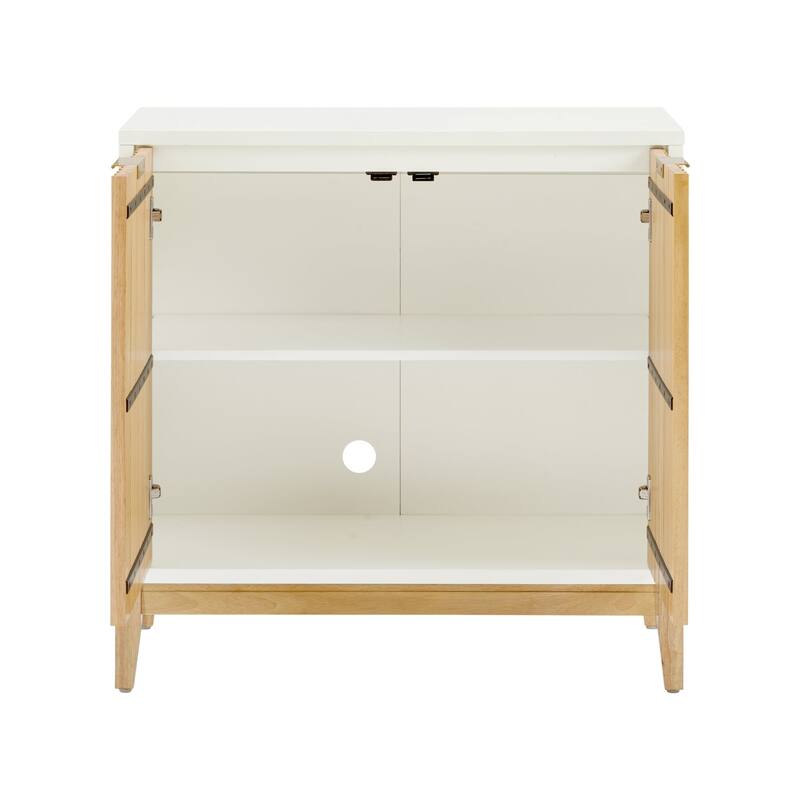 Jasper Mid Century Modern Solid Wood Entertainment Center or Wall Storage Unit with Fluted Doors
