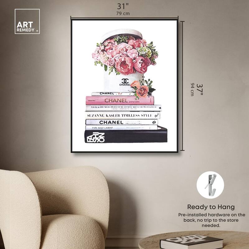 Doll Memories - Roses upon Books Canvas by Art Remedy