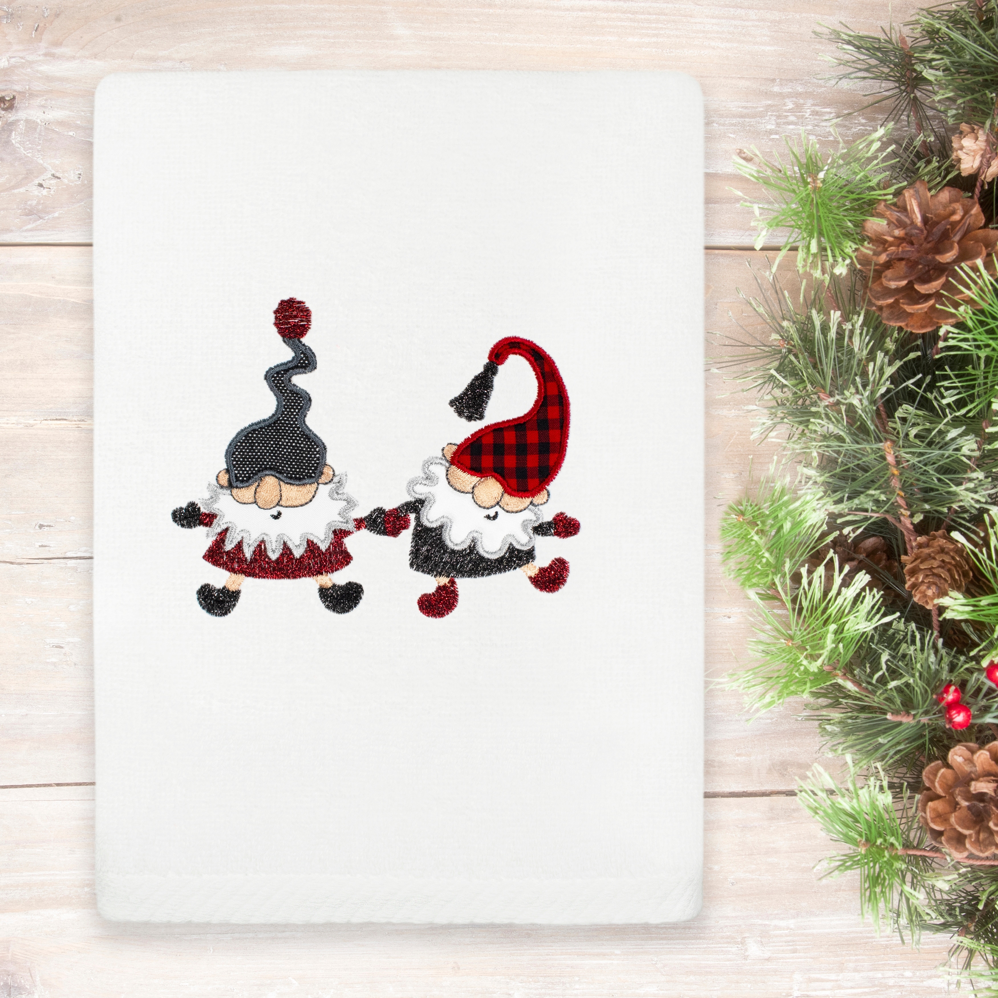 Authentic Hotel and Spa Christmas Gnomes Hand Towel