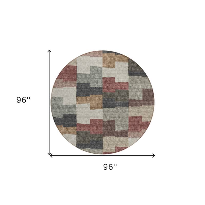 HomeRoots Geometric Transitional Rectangle Outdoor Rug