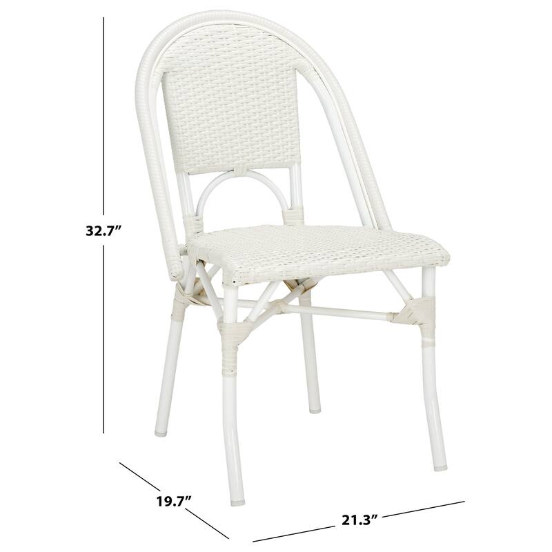 SAFAVIEH Outdoor Patio Furniture Torino Side Chair (Set of 2) - 21"W x 20"D x 33"H