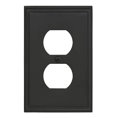 Mulholland 1 Receptacle Black Bronze Wall Plate - 1 Receptacle