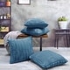 preview thumbnail 110 of 146, Serenta SuperMink Solid Color Throw Pillow Shell Cushion Cover Set 20" x 20" - Blue Mirage - Set of 3 or More