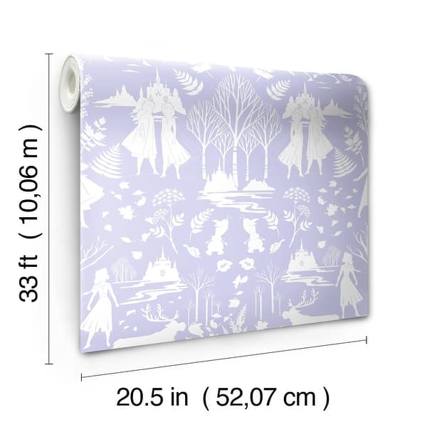 Disney Frozen 2 Nordic Purple Glitter Wallpaper