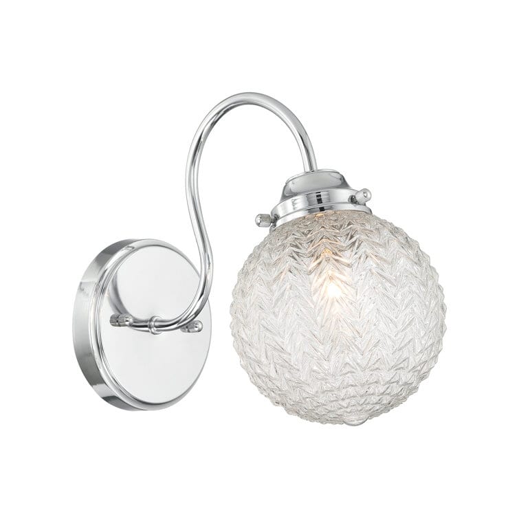 Acroma Clear and Glass Shade Modern Armed Sconce Wall Sconces