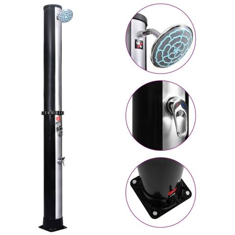 Outdoor Solar Shower with Shower Head & Faucet 10.6 gal Garden Shower