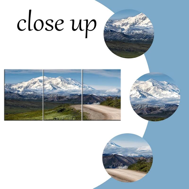 Snow Mountains Canvas Wall Art Winter Snowscape