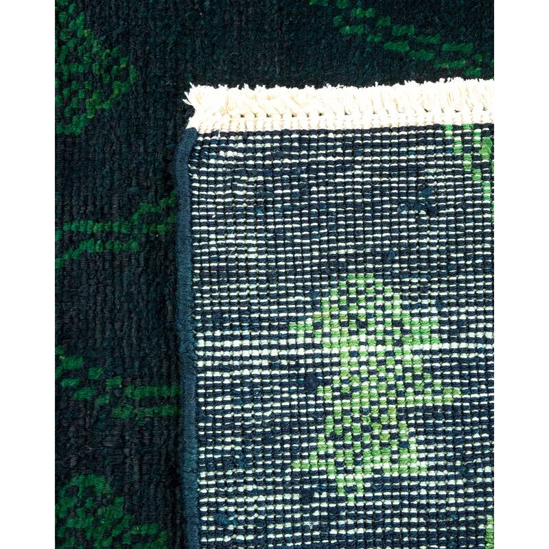 Overton Hand Knotted Wool Bohemian Overdyed Black Area Rug - 3' x 5'