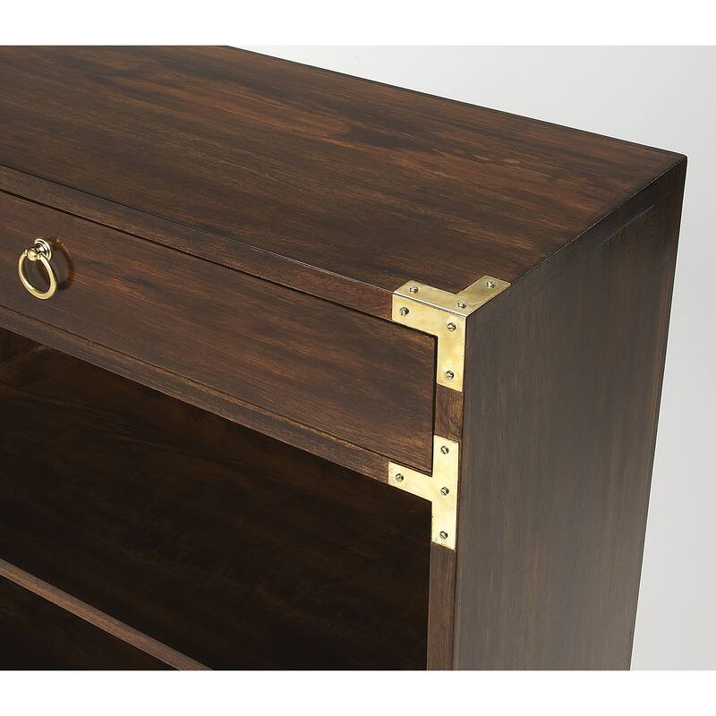 Handmade Forster Brown Campaign Bookcase (India)