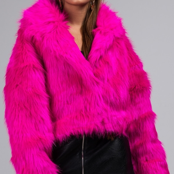 akira faux fur coat