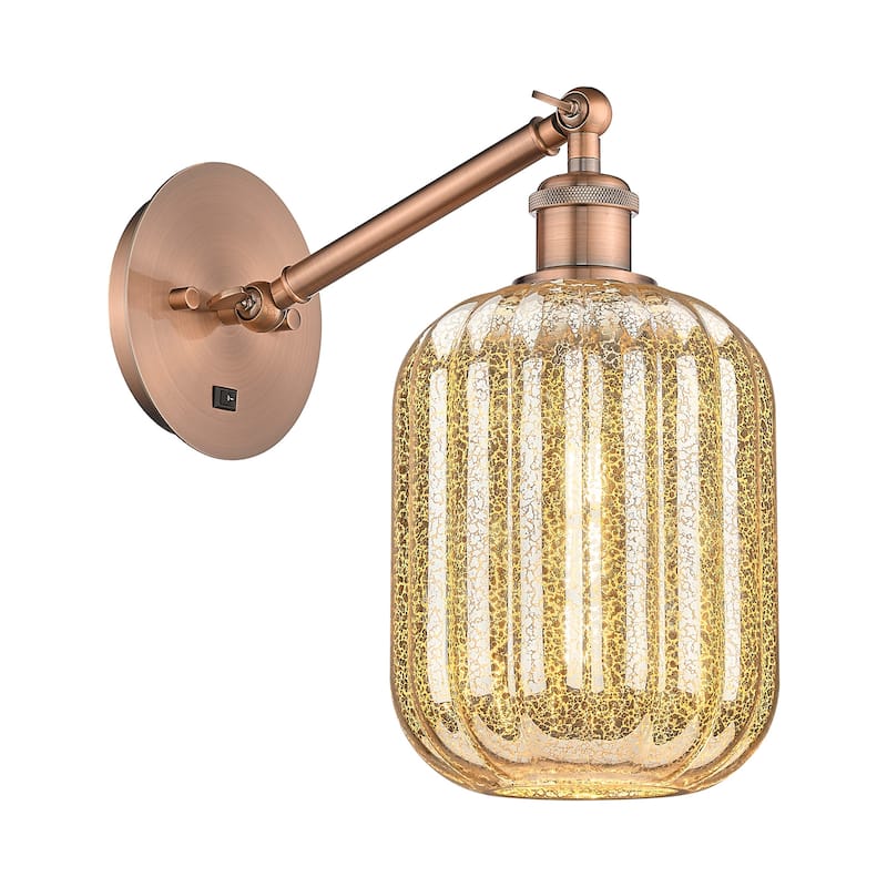Innovations Lighting 317-1W-12-7 Preston Sconce Preston 12" Tall Wall - Antique Copper / Mercury