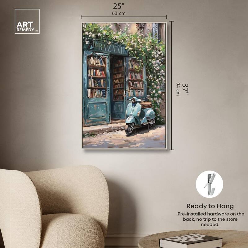 Quaint Bookstore Canvas by Art Remedy