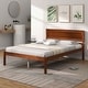 preview thumbnail 1 of 8, Costway Full/Queen/Twin Size Wooden Platform Bed Frame with Headboard Full