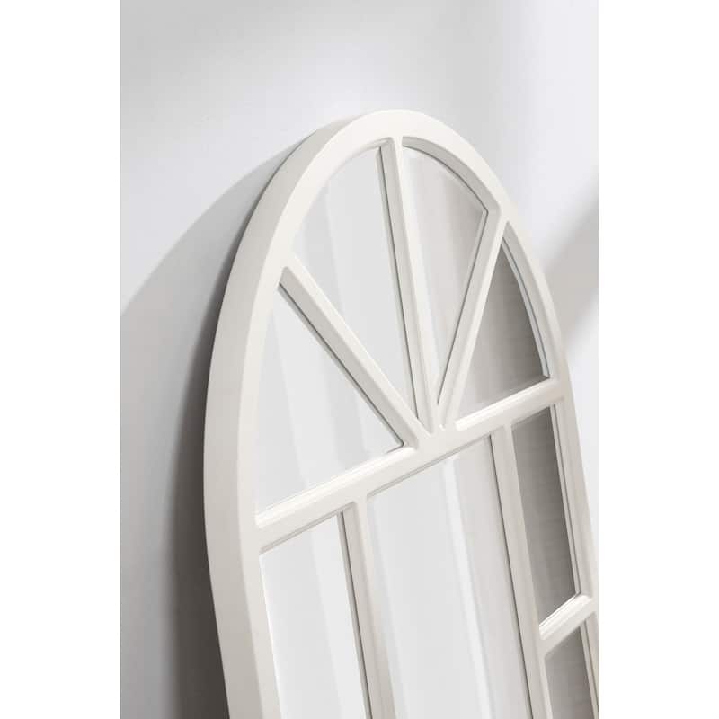 Kate and Laurel Hogan Arch Windowpane Framed Wall Mirror - 24x36