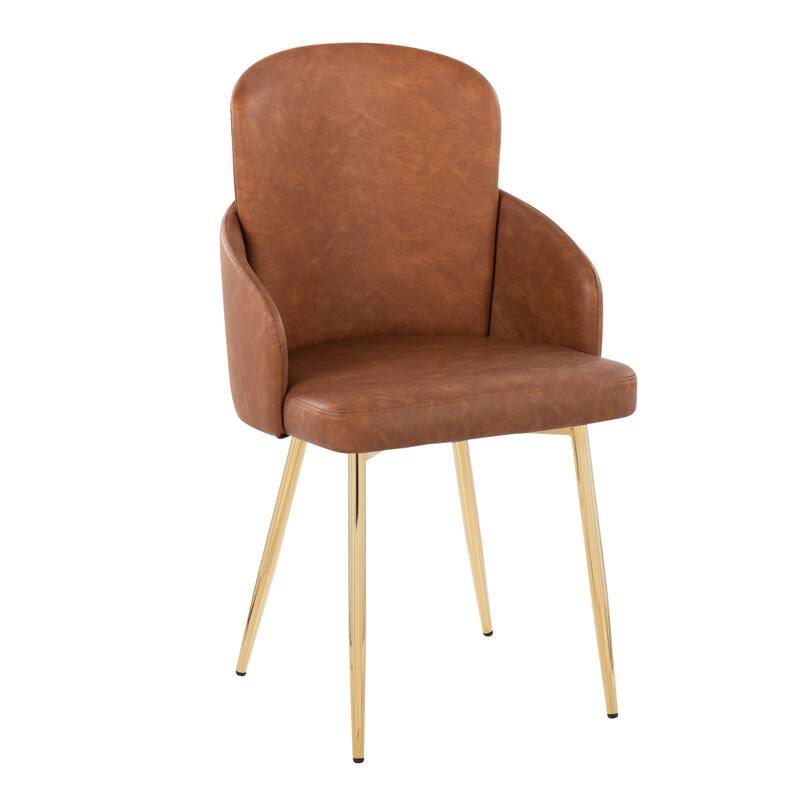 Silver Orchid Dahlia Dining Chair with Metal Legs (Set of 2)