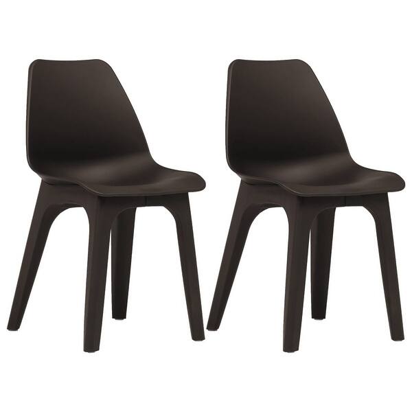 Shop Vidaxl 2x Garden Chairs Plastic Side Chair Outdoor Furniture