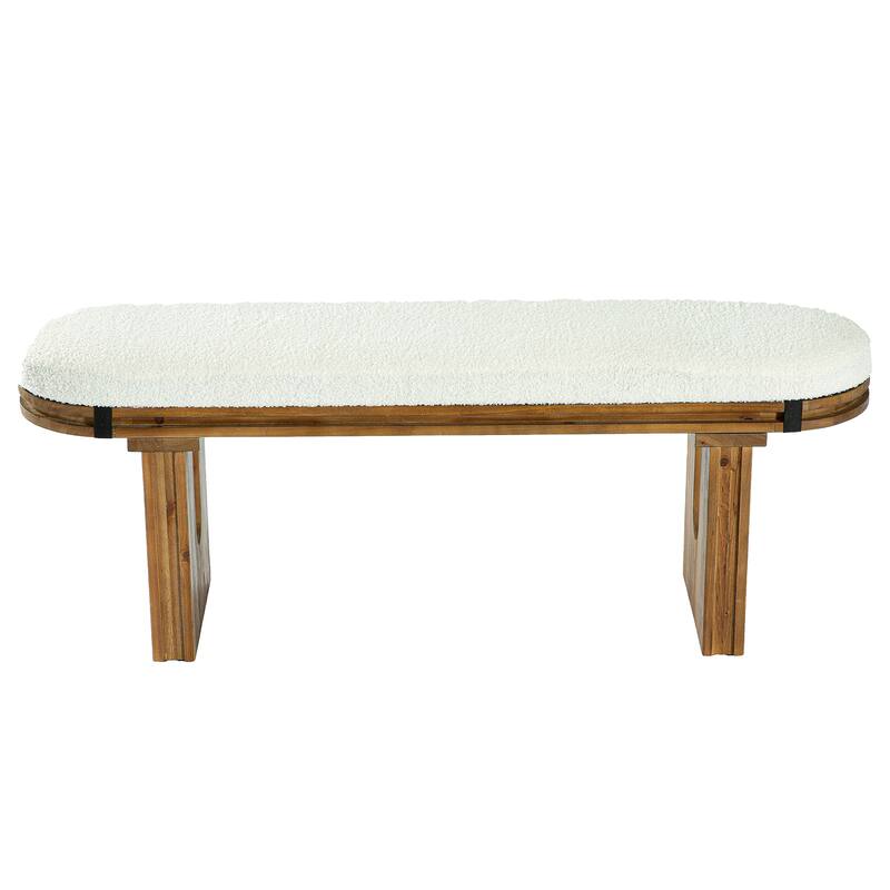 47.24" Bedroom Bench, Upholstered Bench for Bedroom End of Bed
