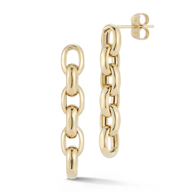 Soleil 14K Gold Bold 6 Link Drop Earrings