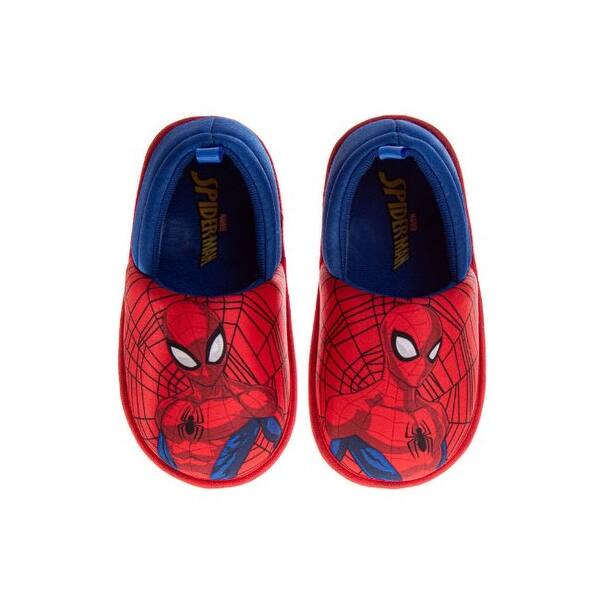slide 2 of 5, Marvel Spiderman Slippers for Kids The Amazing Spidey House Shoes Indoor Cozy Plush Slippers Size Toddler/Little Kids 11/12 - Red/Blue