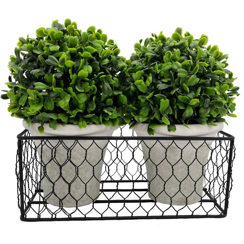 Artificial Topiary, Metal Basket - 8'6" x 13' - 8'6" x 13'