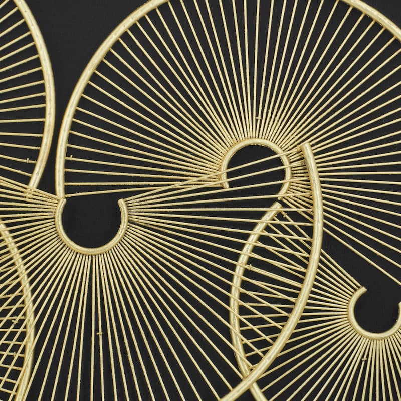 HUJI Grand Abstract Metal Wall Decor - Gold