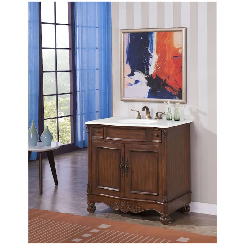 Elegant Lighting VF-1047-VW Windsor 36" Free Standing Single Basin