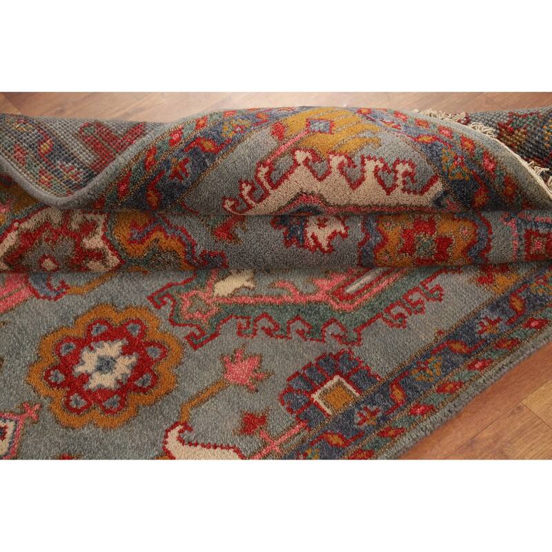 Hand Knotted Oriental 100% Wool Carpet Traditional Geometric Greys & Charcoal Kazak Area Rug - 5' 10'' X 4' 0''