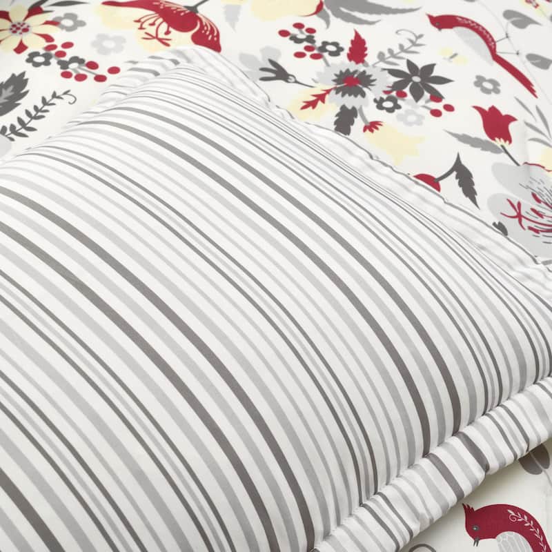 Lush Decor Blooming Garden Reversible 5 Piece Comforter Set