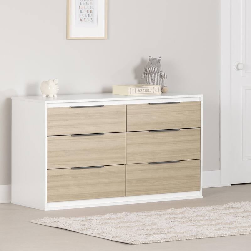 South Shore Hourra 6-Drawer Double Dresser - White