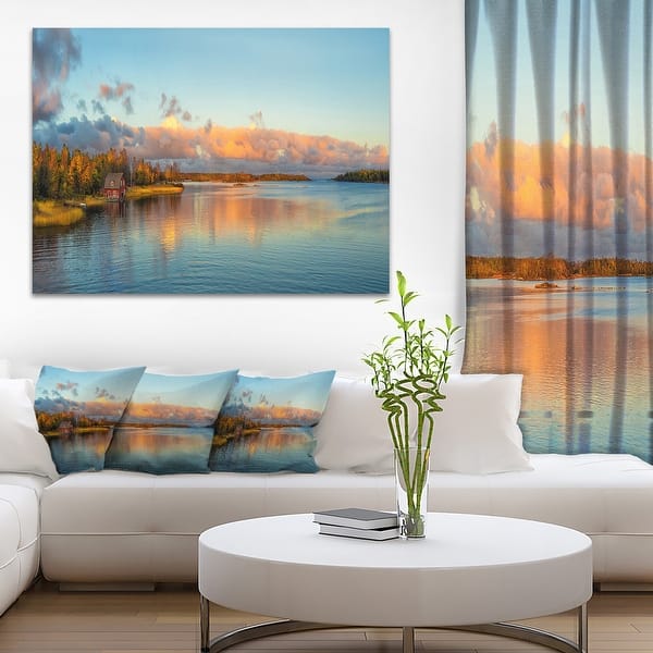 slide 2 of 19, Designart "Autumn Sunset Panorama" Landscape Photo Canvas Print 40 in. wide x 30 in. high - 1 Panel