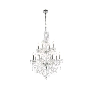 Giselle 12 light Gold Chandelier Clear Royal Cut Crystal - One Size