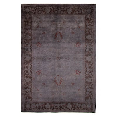 ECARPETGALLERY Hand-knotted Vibrance Grey Wool Rug - 6'0 x 8'7