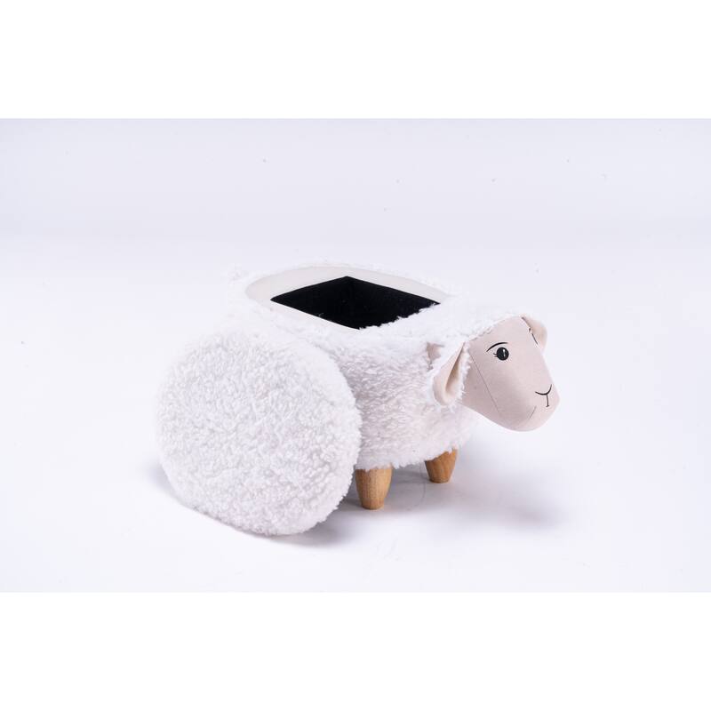 Animal Upholstered Storage Kids Ottoman