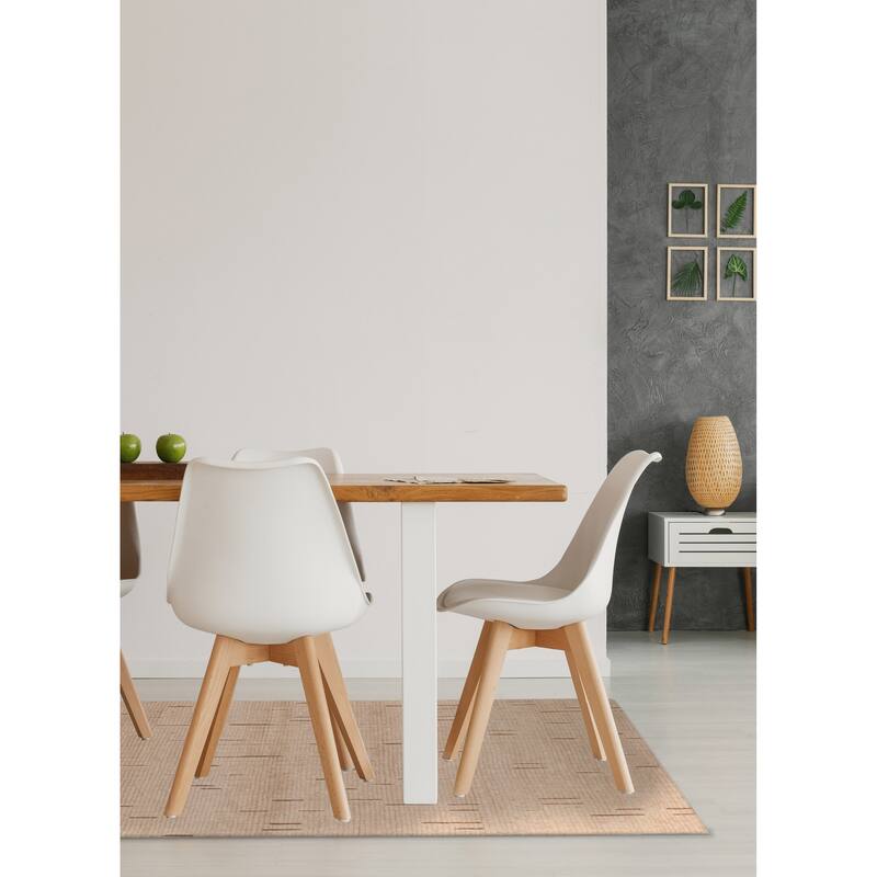 ECARPETGALLERY Hand-knotted Tangier Tan Wool Rug - 5'0 x 7'11