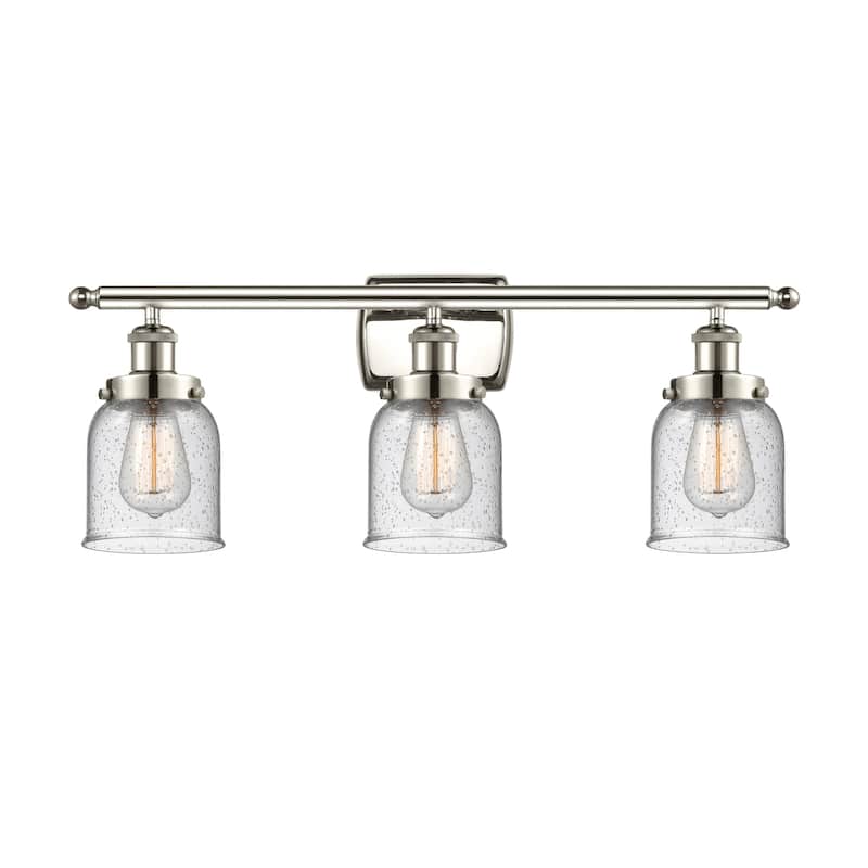 Innovations Lighting 916-3W-12-26 Bell Vanity Bell 3 Light 26" Wide - Polished Nickel / Seedy