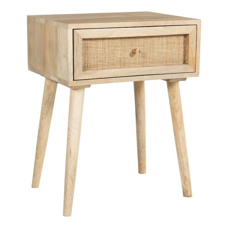 Glenda Solid Wood One-Drawer Nightstand
