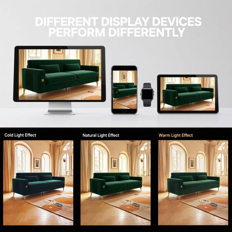 85.63" Velvet Sofa Couch with Cushions, Loveseat for Living Room, Square Armrest Upholstered Sofa with Metal Legs