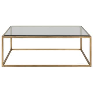 Uttermost 25195 Bravura 48" Wide Iron and Tempered Glass Coffee Table
