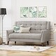 preview thumbnail 1 of 13, Candace Mid-century Modern Fabric Loveseat by Christopher Knight Home beige