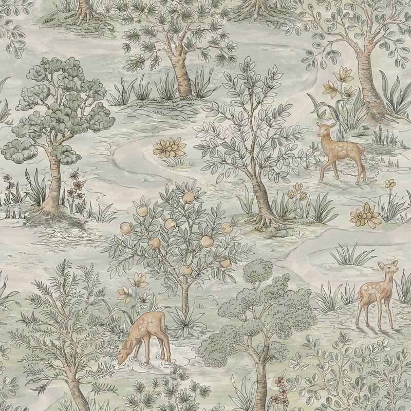 Chris Loves Julia x NuWallpaper Bramble Wintergreen Peel and Stick Wallpaper