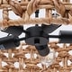 preview thumbnail 10 of 11, 5-Light Rattan Drum Chandelier Coastal Island Pendant Light for Dining Room - 26" W x 9.8" H