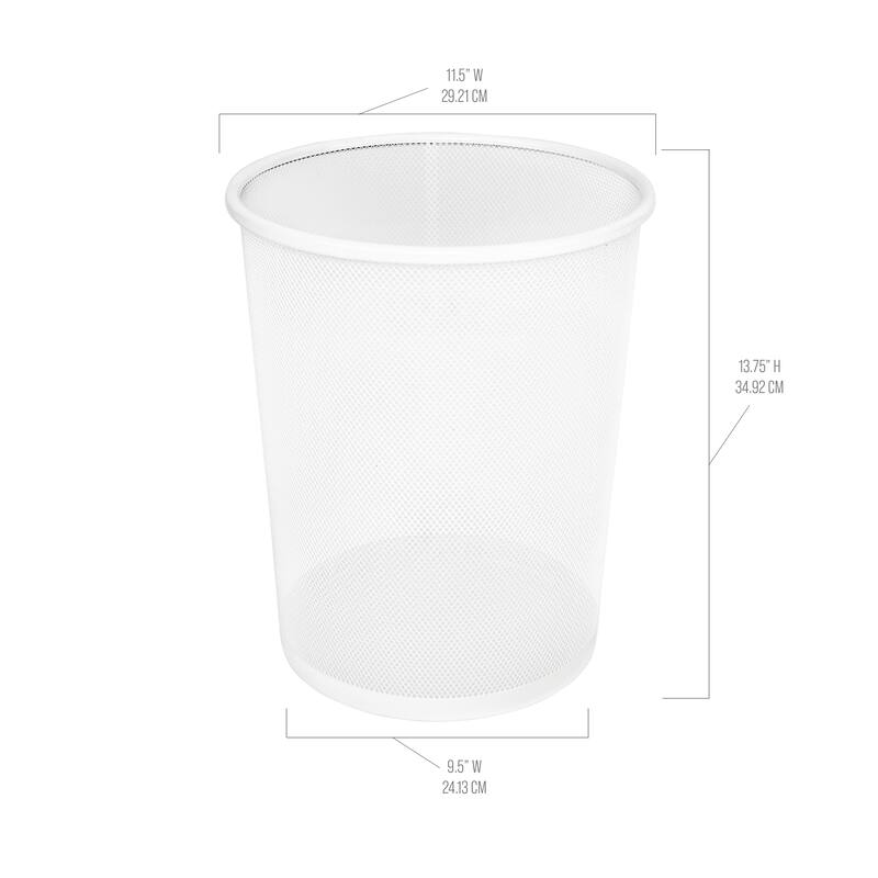Seville Classics 6 Gal. Round Mesh Wastebasket Recycling Bin (2-Pack)