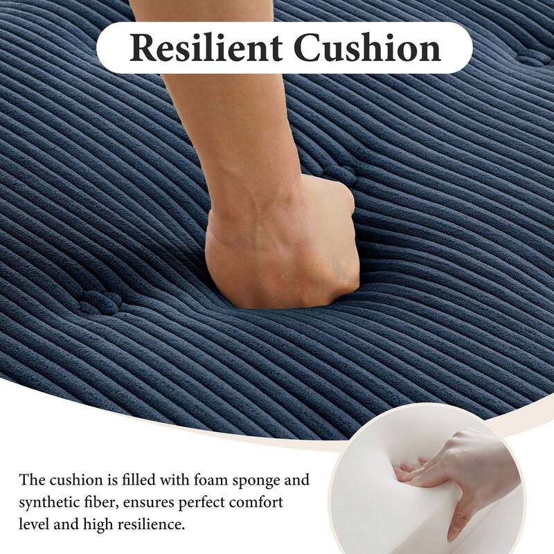 UIXE 4-Piece Corduroy Upholstered Modular Sectional Sofa for Living Room