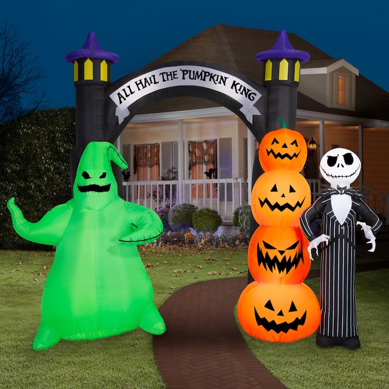 Airblown-NBC Jack and Oogie w/Pumpkins Archway-Disney