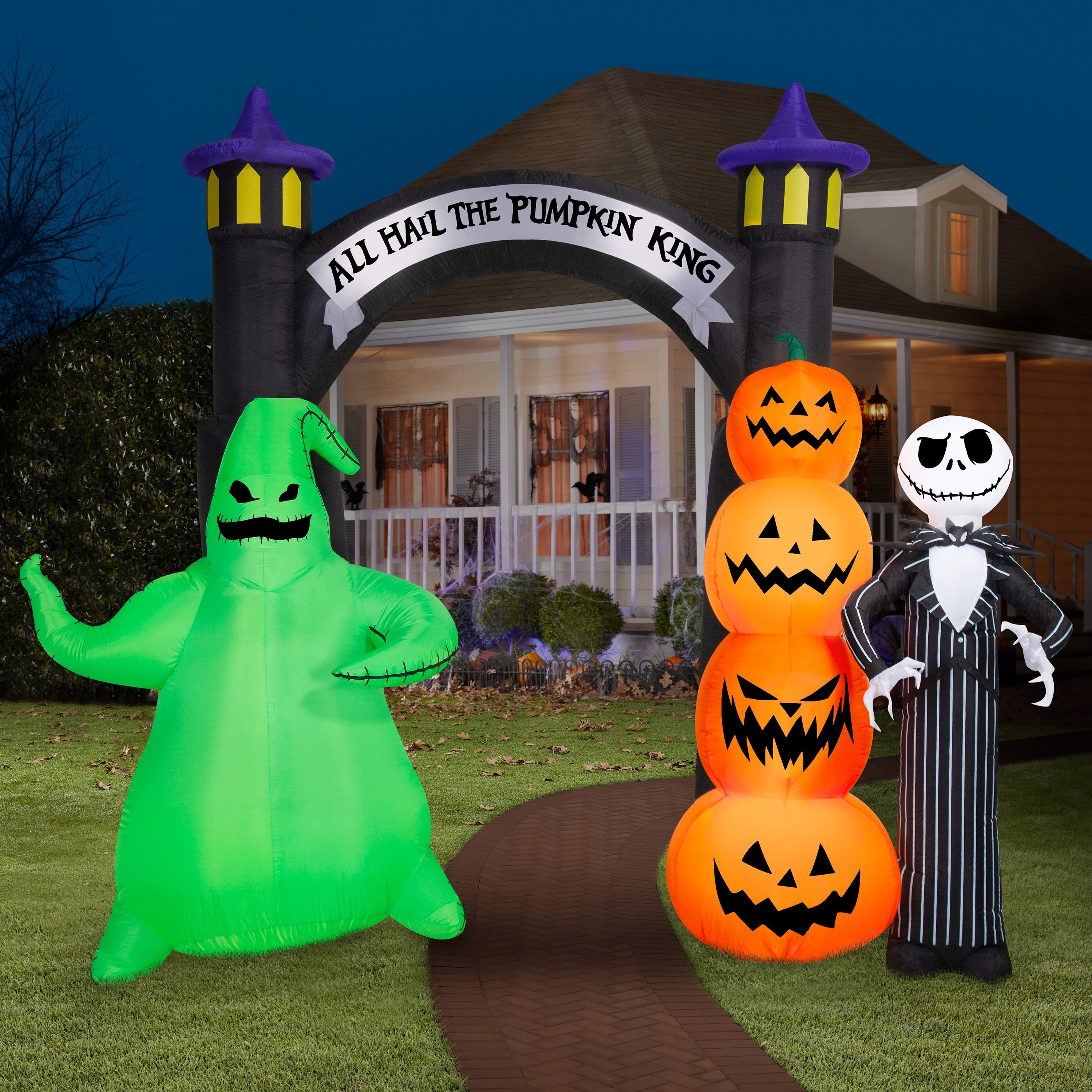 Airblown-NBC Jack and Oogie w/Pumpkins Archway-Disney
