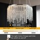 preview thumbnail 3 of 8, CurveCurio 15.7" Modern Luxury Hanging Light Elegance Crystal Pendant Chandelier - 15.7" * 15.7" * 7.9"