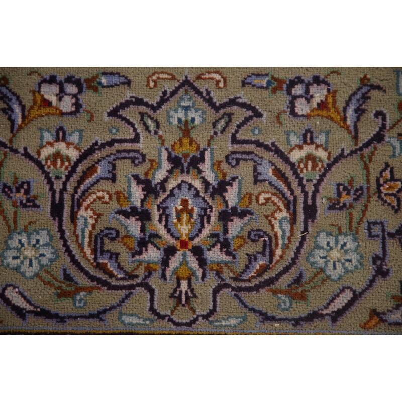 Traditional Kashan Persian Vintage Rug Bedroom Handmade Wool Carpet - 9'9" x 13'5"