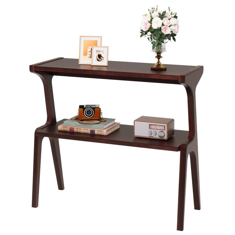 Modern SideTable with Storage Shelf, Sofa End Table with Solid Wood Legs, Bedside Table, Nightstand for Bedroom, Living Room