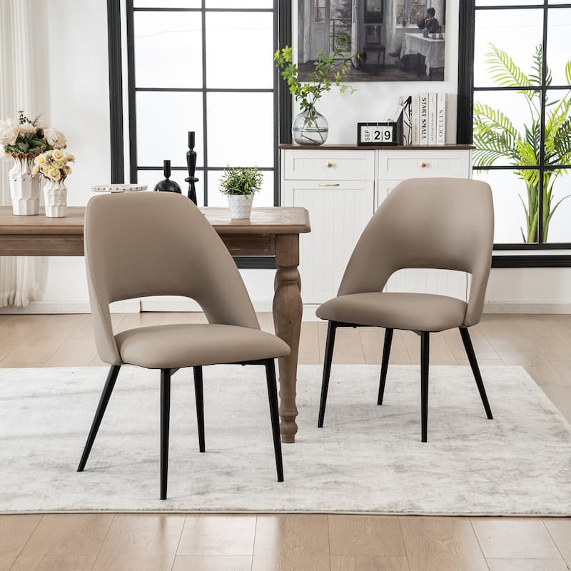 Modern Dining Chairs Set of 2 Armless Chairs 22.83"Wx22.05"Dx34.65" H