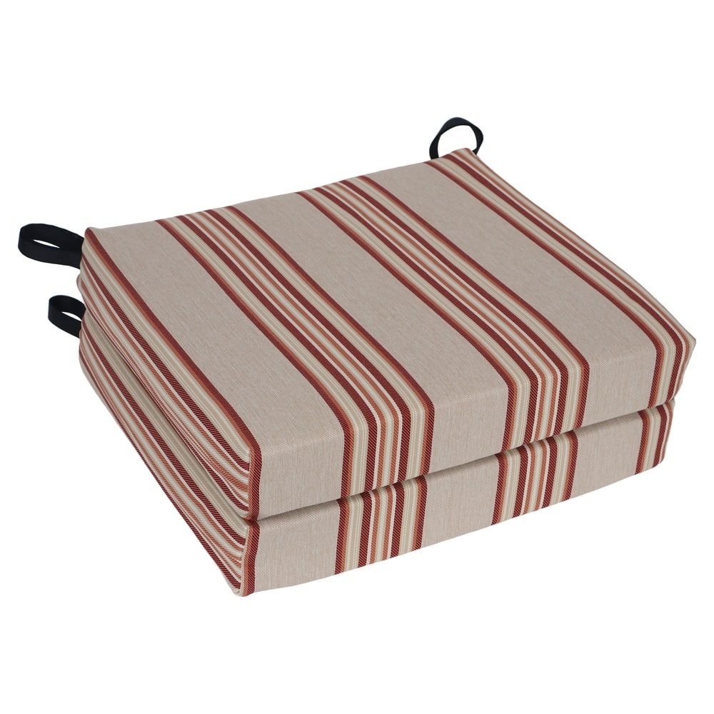 20-inch by 19-inch Woven Olefin Outdoor Chair Cushion (Set of 1, 2, or 4)